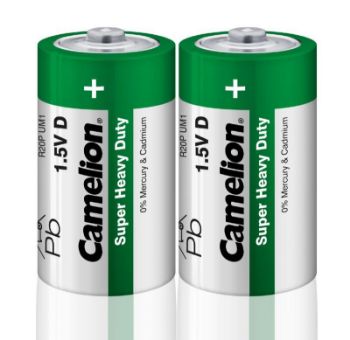 Изображение Элемент питания солевой D/R20 R20P-SP2G 1.5В SR-2 (уп.2шт) Camelion 1662