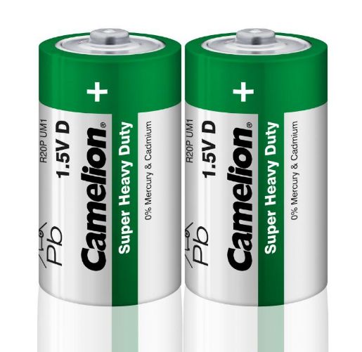 Изображение Элемент питания солевой D/R20 R20P-SP2G 1.5В SR-2 (уп.2шт) Camelion 1662