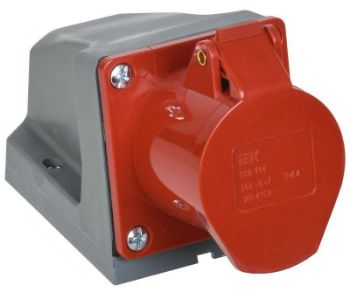 Изображение Розетка ОП 16А 380В 3P+PЕ ССИ-114 IP44 IEK PSR12-016-4