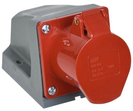 Изображение Розетка ОП 16А 380В 3P+PЕ ССИ-114 IP44 IEK PSR12-016-4