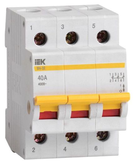 Изображение Выключатель нагрузки ВН-32 40А/3П IEK MNV10-3-040