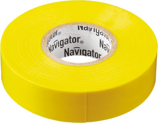 Изображение Изолента ПВХ 15мм (рул.20м) желт. NIT-B15-20/Y Navigator 71105