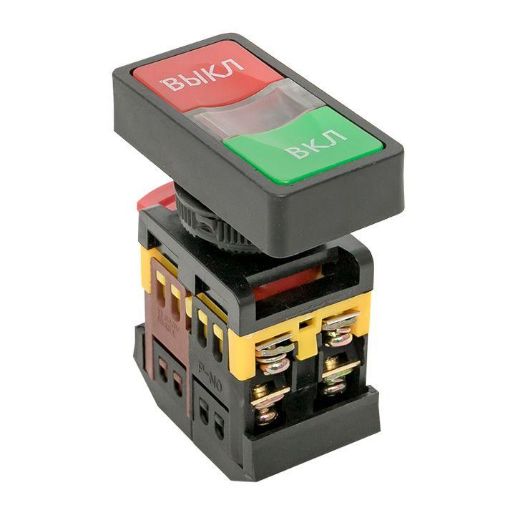 Изображение Кнопка AS-22N "Пуск-Стоп" прямоугольная 220В NO+NC EKF pbn-as-rec