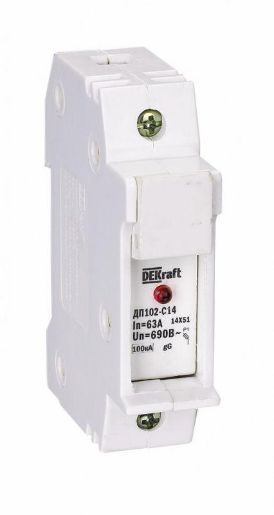 Изображение Держатель предохранительного типа C10 ДП102-С10-1Р DEKraft 21383DEK