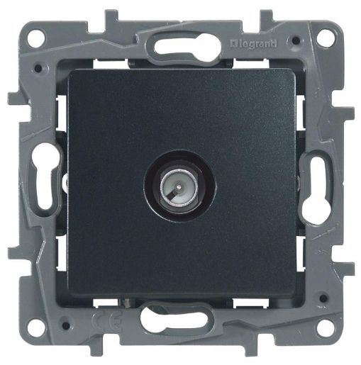 Изображение Розетка телевизионная оконечная TV СП Etika 5дБ 5-862МГц механизм антрацит Leg 672665