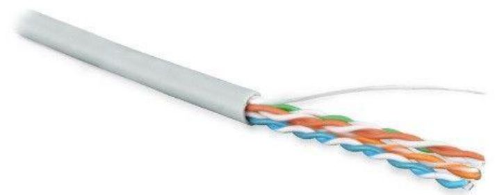Изображение Кабель витая пара U/UTP кат.5E 4х2х24AWG solid LSZH нг(А)-HF UUTP4-C5E-S24-IN-LSZH-GY-305 сер. (м) Hyperline 42045