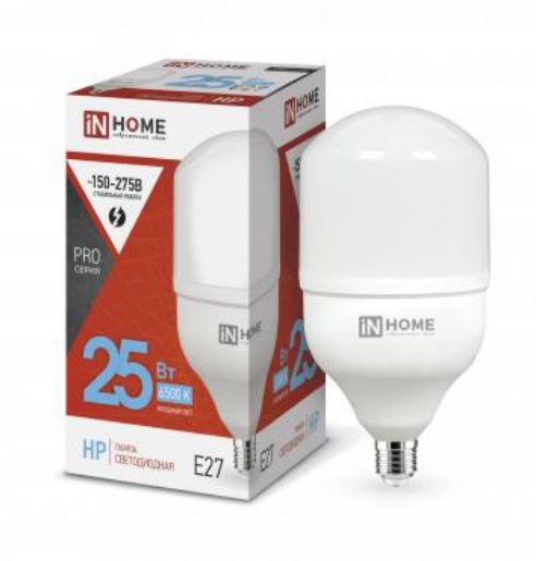 Изображение Лампа светодиодная LED-HP-PRO 25Вт трубчатая 6500К холод. бел. E27 2380лм 230В IN HOME 4690612031064