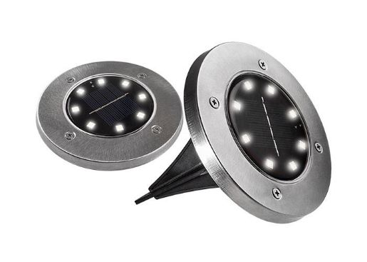Изображение Светильник светодиодный SLR-S12 8SMD грунтовый IP44 корпус нерж. сталь солнечная батарея (уп.2шт) ФАZА 5040984