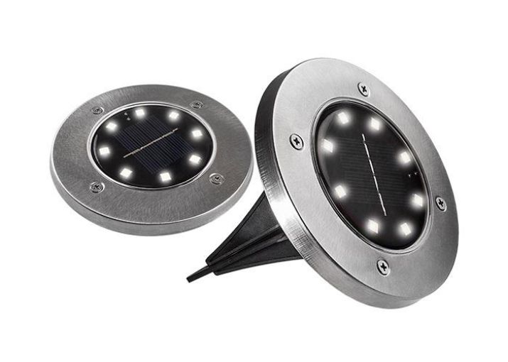 Изображение Светильник светодиодный SLR-S12 8SMD грунтовый IP44 корпус нерж. сталь солнечная батарея (уп.2шт) ФАZА 5040984