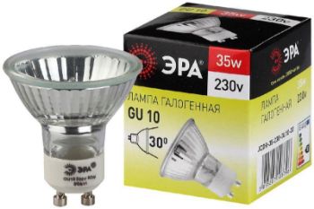 Изображение Лампа галогенная GU10-JCDR (MR16) -35W-230V ЭРА C0027385
