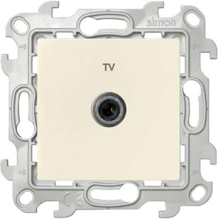 Изображение Розетка телевизионная одиночная TV СП Simon24 IP20 механизм сл. кость Simon 2450477-031