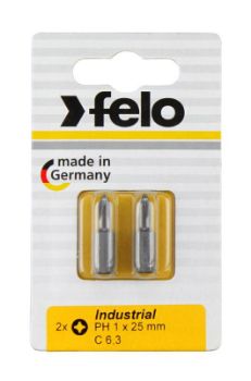 Изображение Бита крестовая Industrial PH 2х25 (блист.2шт) FELO 02202036