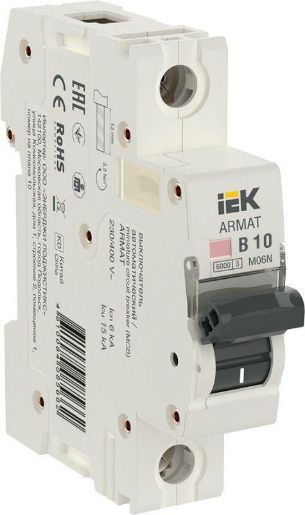 Изображение Выключатель автоматический модульный 1п B 10А M06N ARMAT IEK AR-M06N-1-B010