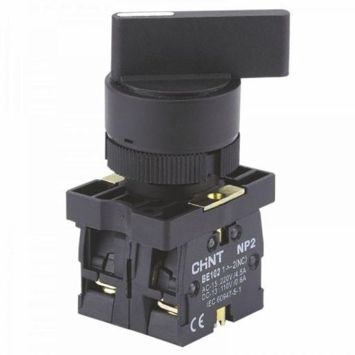 Изображение Переключатель NP2-EJ25 2 полож. с фиксацией 1НЗ +1НО IP40 CHINT 574824