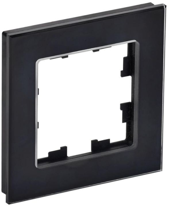 Изображение Рамка 1-м BRITE РУ-1-2-БрЧ стекло черн. IEK BR-M12-G-K02