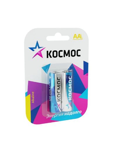 Изображение Элемент питания алкалиновый AA/LR6 BP-2 (блист.2шт) КОСМОС KOCLR62BL
