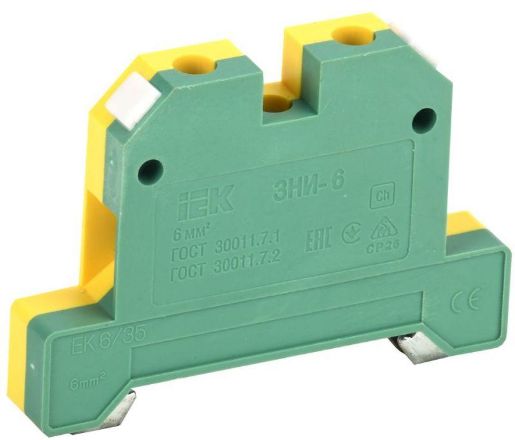 Изображение Зажим наборный ЗНИ-6PEN 6кв.мм (JXB-земля) IEK YZN20-006-K52