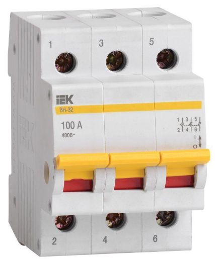 Изображение Выключатель нагрузки ВН-32 100А/3П IEK MNV10-3-100