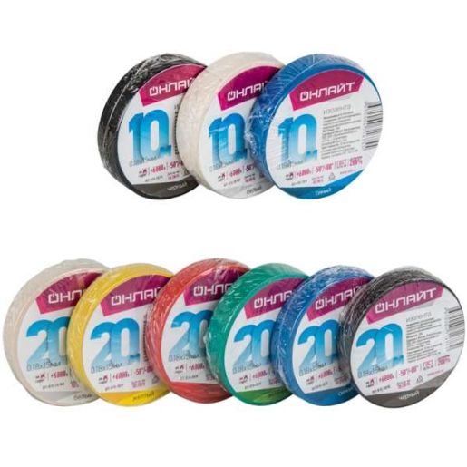 Изображение Изолента ПВХ 15мм (рул.20м) 71 677 OIT-B15-20/BL черн. ОНЛАЙТ 71677