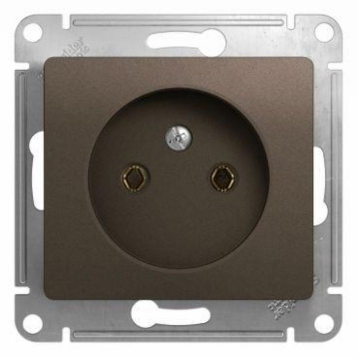 Изображение Розетка 1-м СП 1мод. Glossa 16А IP20 без заземл. механизм шоколад SE GSL000841