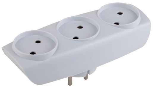 Изображение Разветвитель 3-м без заземл. 16А IP20 SP-3-W бел. Эра C0045527