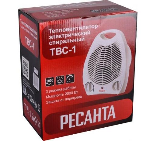 Изображение Тепловентилятор ТВС-1 2кВт Ресанта 67/2/1