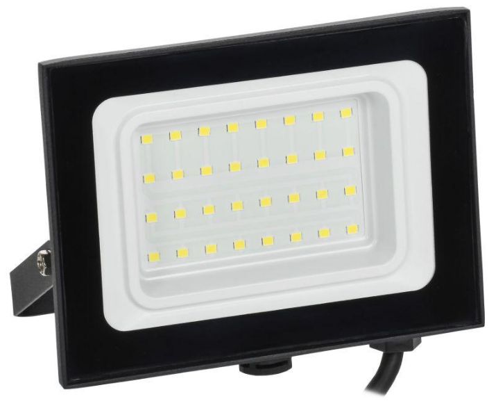 Изображение Прожектор светодиодный СДО 06-30 4000К IP65 черн. IEK LPDO601-30-40-K02