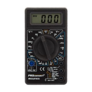 Изображение Мультиметр портативный M832 (DT832) PROCONNECT 13-3012