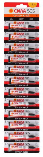 Изображение Супер-клей 3г 505-3 (блист.12шт) СИЛА Б0033119