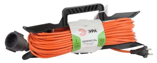 Изображение Удлинитель-шнур на рамке 1х30м без заземл. 10А IP20 UFx-1-2х1.0-30m ПВС 2х1 Эра Б0043041