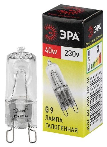 Изображение Лампа галогенная G9-JCD-40-230V-Cl 40Вт капсула G9 230В Эра C0027378