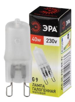 Изображение Лампа галогенная G9-JCD-40-230V-Fr 40Вт капсула G9 230В Эра C0027368