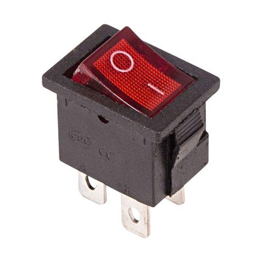 Изображение Выключатель клавишный 250В 6А (4с) ON-OFF красн. с подсветкой Mini (RWB-20; SC-768) Rexant 36-2190