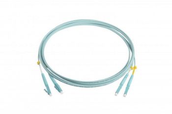 Изображение Патч-корд FC-D2-503-LC/PR-LC/PR-H-3M-LSZH-AQ волоконно-оптический (шнур) MM50/125(OM3) LC-LC duplex 10G/40G LSZH 3м Hyperline 34455