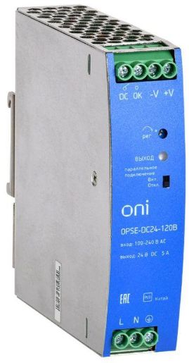 Изображение Блок питания OPSE 220В AC/24В DC 120Вт ONI OPSE-DC24-120B