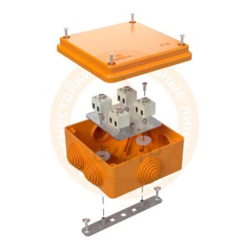 Изображение Коробка огнестойкая ОП 40-0300-FR6.0-4 Е15-Е120 100х100х50 Промрукав 40-0300-FR6.0-4
