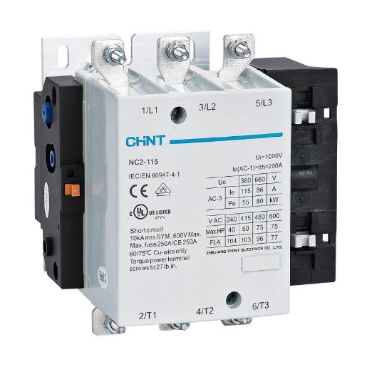 Изображение Контактор NC2-115 115А 220-240В/АС3 50Гц (R) CHINT 671433