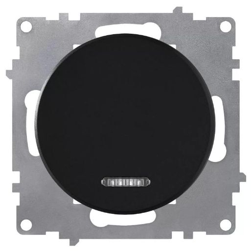 Изображение Выключатель 1-кл. СП Florence 10А IP20 с подсветкой механизм черн. 1E31701303 OneKeyElectro 2172824