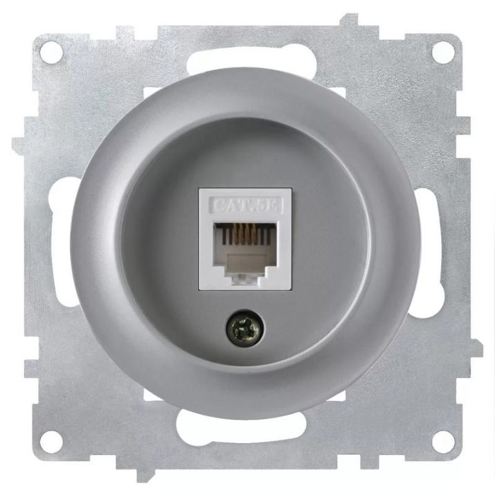 Изображение Розетка компьютерная 1-м СП Florence RJ45 кат.5E механизм сер. 1E20701302 OneKeyElectro 2172839
