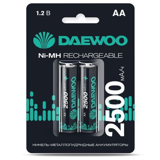 Изображение Аккумулятор AA/HR6 1.2В NI-MH 2500мА.ч BL-2 (уп.2шт) DAEWOO 5043268