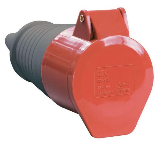 Изображение Розетка кабельная 32А 380В 3P+PЕ ССИ-224 IP44 IEK PSR22-032-4