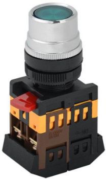 Изображение Кнопка ABLF-22 d22мм 1з+1р 240В неон зел. IEK BBT10-ABLF-K06