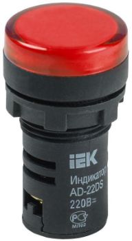 Изображение Лампа светосигнальная AD22DS d22мм 230В красн. IEK BLS10-ADDS-230-K04