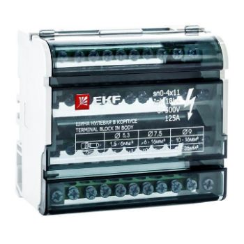 Изображение Шина нулевая в корпусе 4х11 EKF sn0-4x11