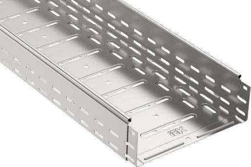 Изображение Лоток листовой перфорированный 300х100 L3000 сталь 1мм IEK CLP10-100-300-3