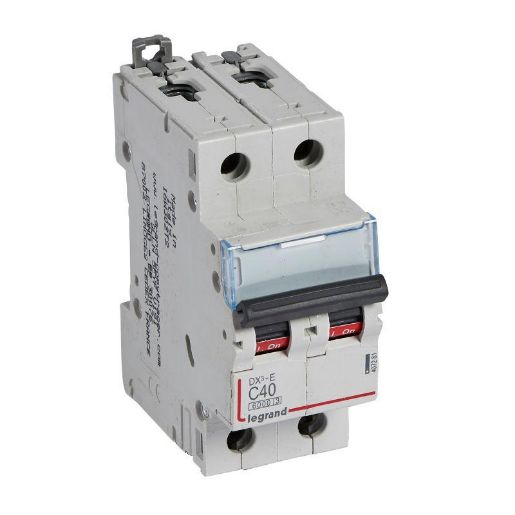Изображение Выключатель автоматический модульный 2п C 40А 6кА DX3-E 6000 2мод. 230/400В Leg 407281