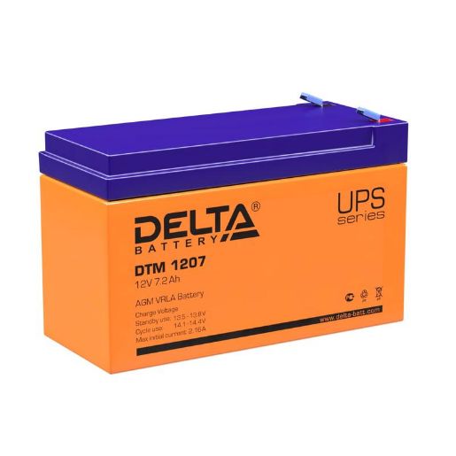 Изображение Аккумулятор UPS 12В 7.2А.ч Delta DTM 1207