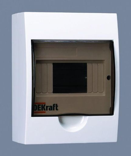 Изображение Корпус навесной ЩРН-П-6 20х15х10 6мод. IP41 пластик. DEKraft 31009DEK
