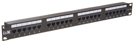 Изображение Патч-панель 1U кат.5е UTP 24 порта (IDC Dual) ITK PP24-1UC5EU-D05