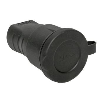 Изображение Розетка переносная 16А IP44 230В 2P+PE с защ. крышкой каучук Basic EKF RPS-012-16-230-44